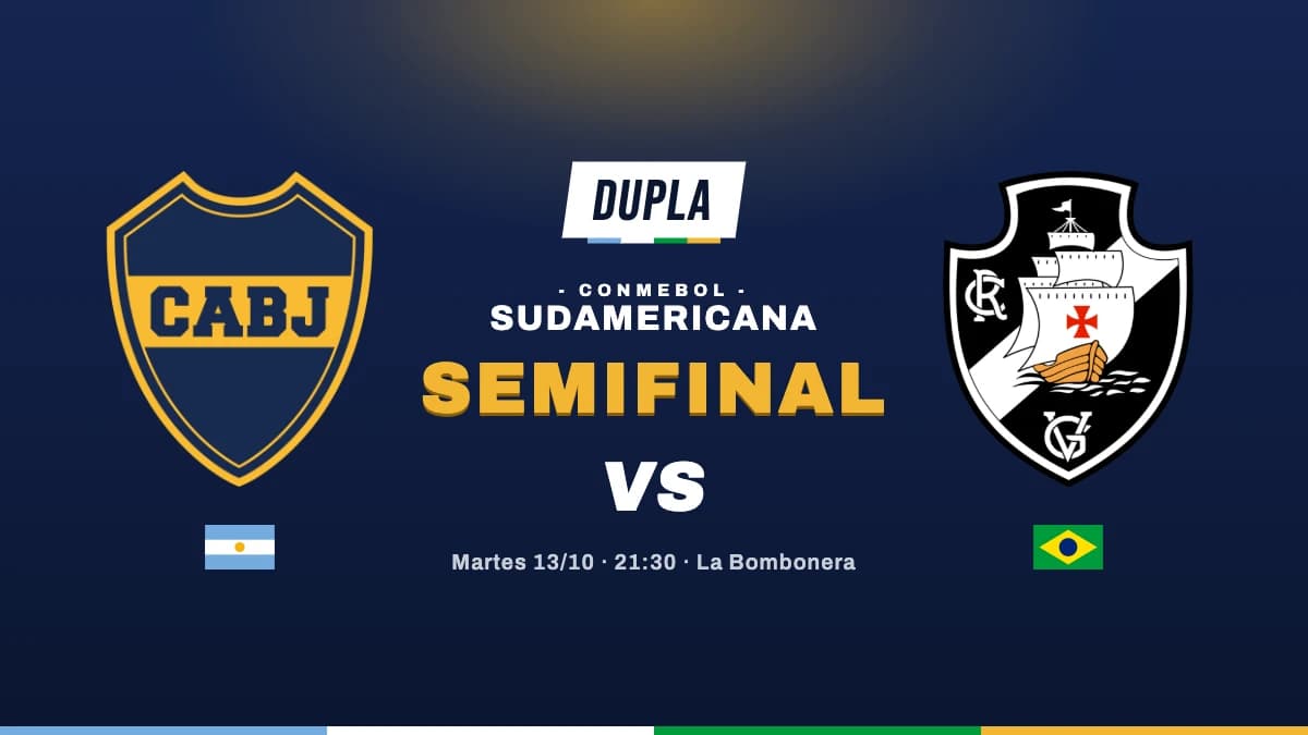Boca y Vasco abren la semifinal en la Bombonera