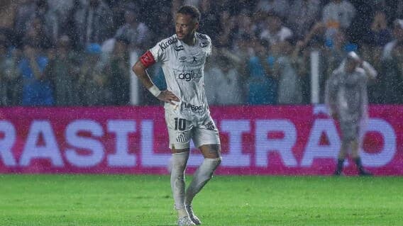 Neymar se fue expulsado por la “Ley Vini Jr.” y Santos lo empató con diez ante Bahia en el final